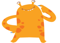 orange cartoon creature